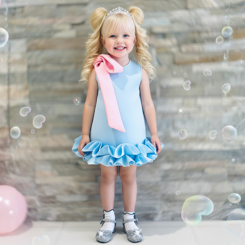 SCUBA KNIT Bow Sleeveless Midi Dresses - image 13