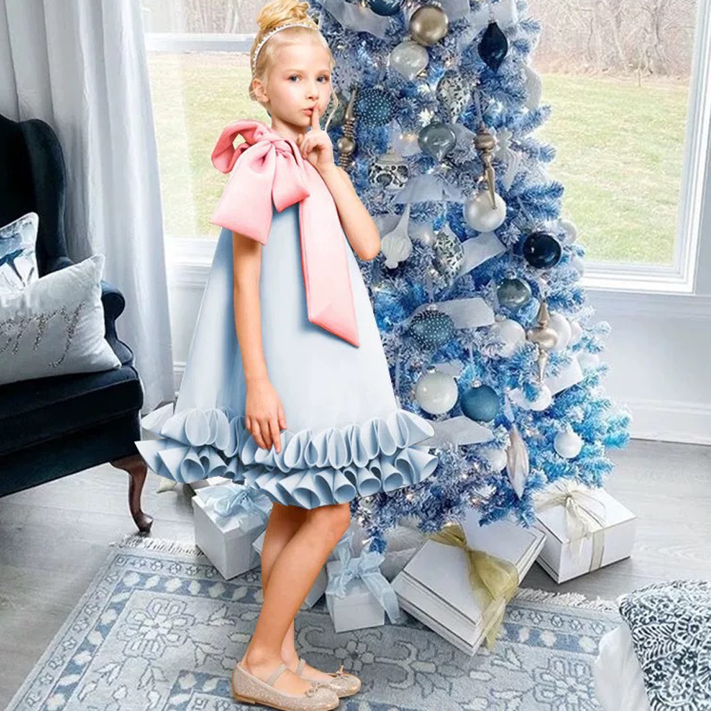 SCUBA KNIT Bow Sleeveless Midi Dresses - image 17