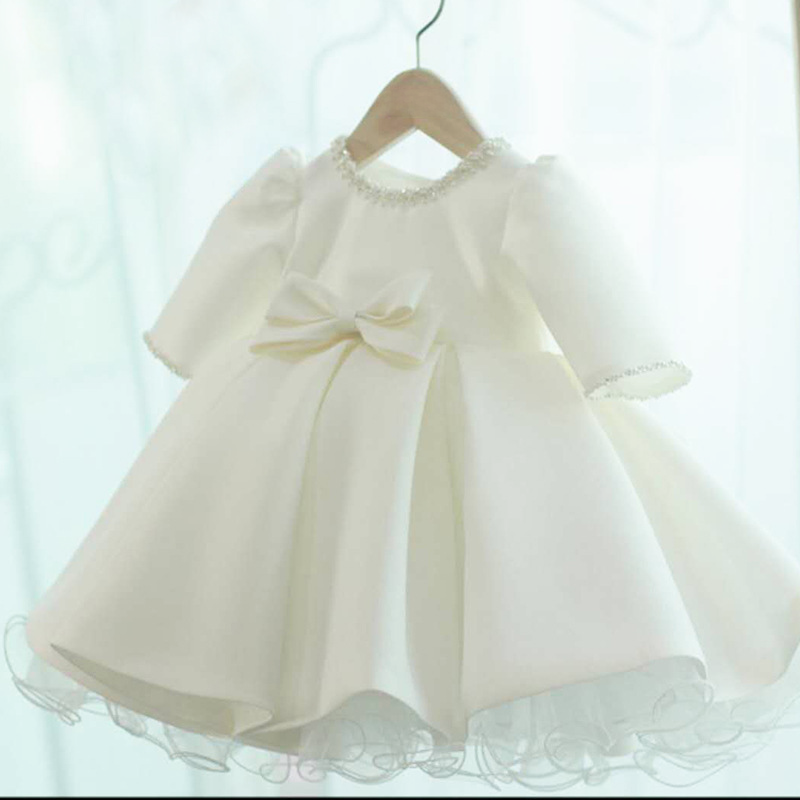 Organza Bow Short Long sleeve Midi Dresses - image 2