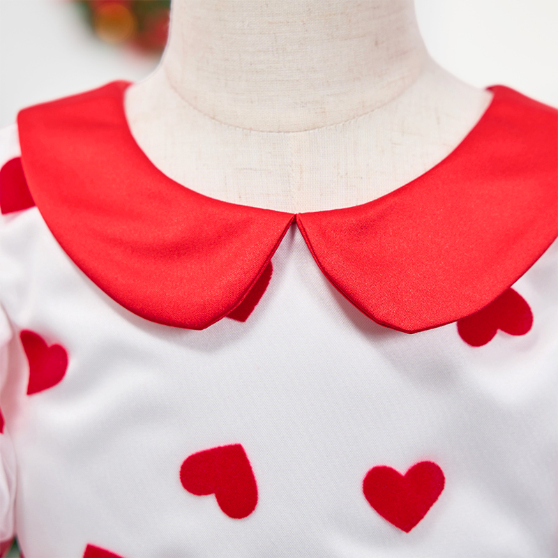 Mesh Heart/cordate Bow Short Sleeve Mid-long Dresses - image 9