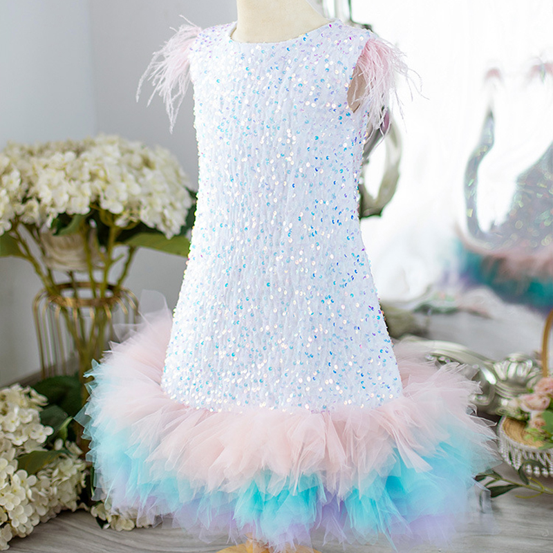 [Archive Sale] Glitter Feather Sleeveless Midi Dresses - image 4
