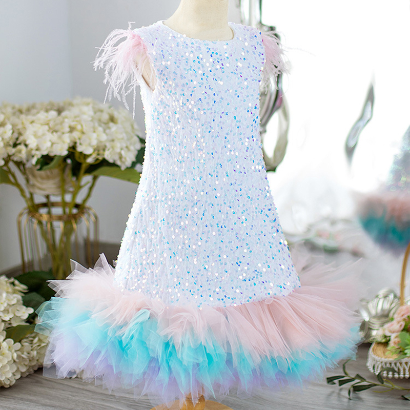 [Archive Sale] Glitter Feather Sleeveless Midi Dresses - image 3