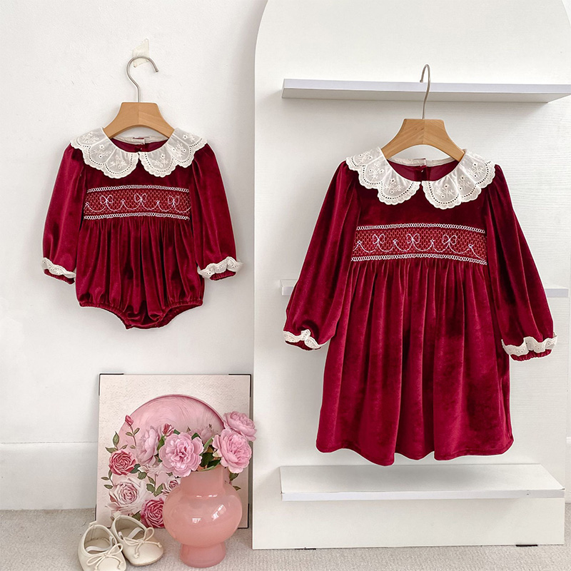 Velvet Scramble Long Sleeve Midi Dresses & Bodysuit - image 1