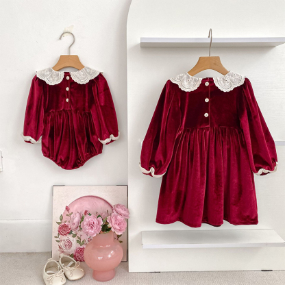 Velvet Scramble Long Sleeve Midi Dresses & Bodysuit - image 5
