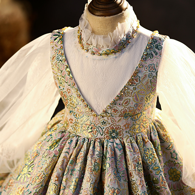 [Archive Sale] Jacquard Split Joint Long Sleeve Midi Dresses - image 4