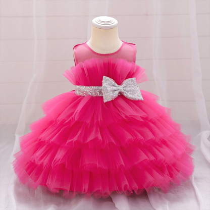 Mesh Folds Sleeveless Midi Dresses - Rose - 8Y - image 28