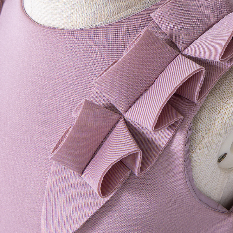 [Archive Sale] Scuba Knit Folds Sleeveless Midi Dresses - image 8