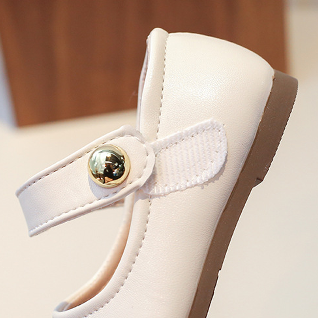 Color-block Metallic Finish Round Toe Flats - image 10
