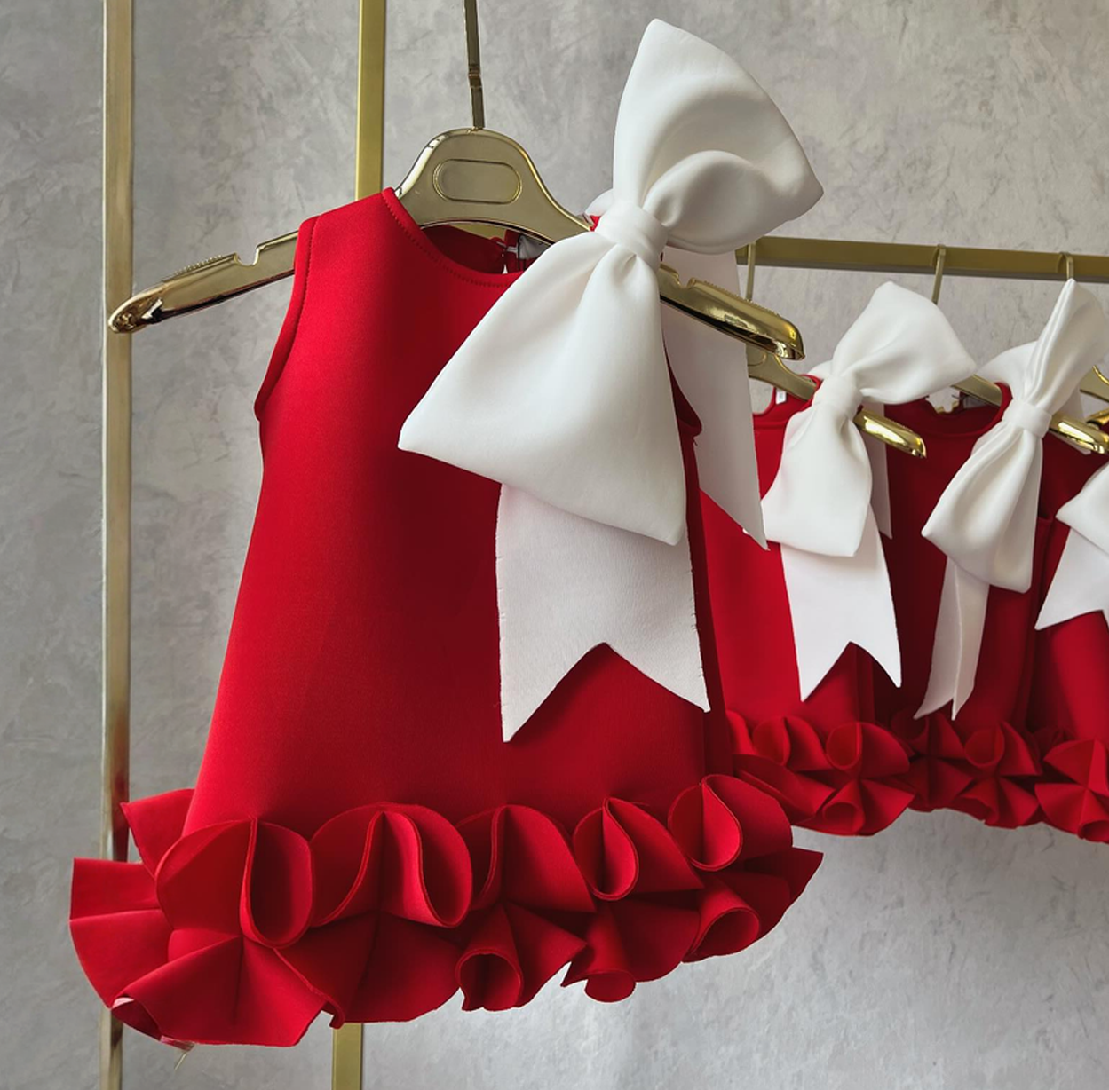 SCUBA KNIT Bow Sleeveless Midi Dresses - image 4