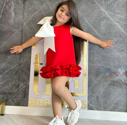 SCUBA KNIT Bow Sleeveless Midi Dresses - image 5