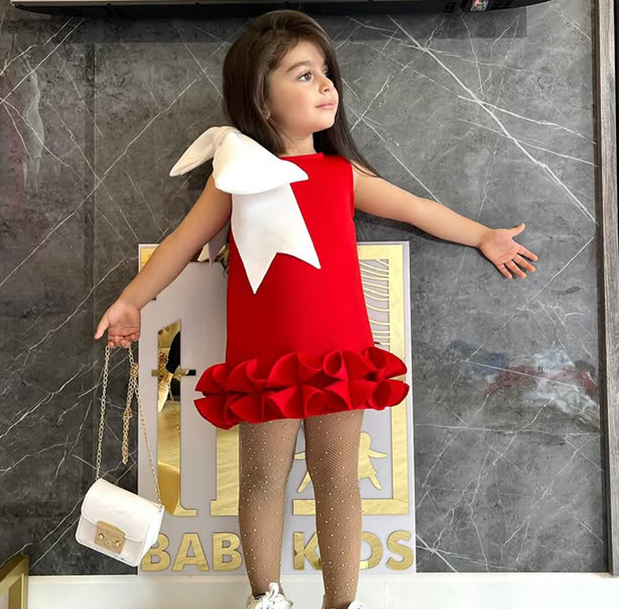 SCUBA KNIT Bow Sleeveless Midi Dresses - image 6