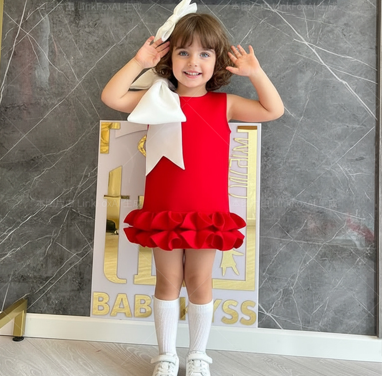 SCUBA KNIT Bow Sleeveless Midi Dresses - image 7