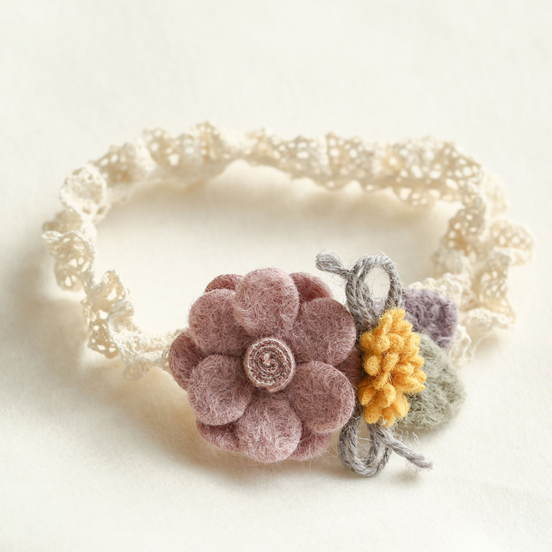 Solid Rosette Hairband - Pink - 0-12M - image 1