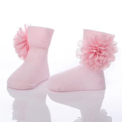Solid Rosette Socks - image 2