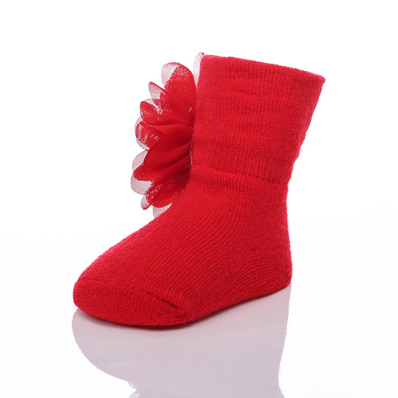 Solid Rosette Socks - image 9