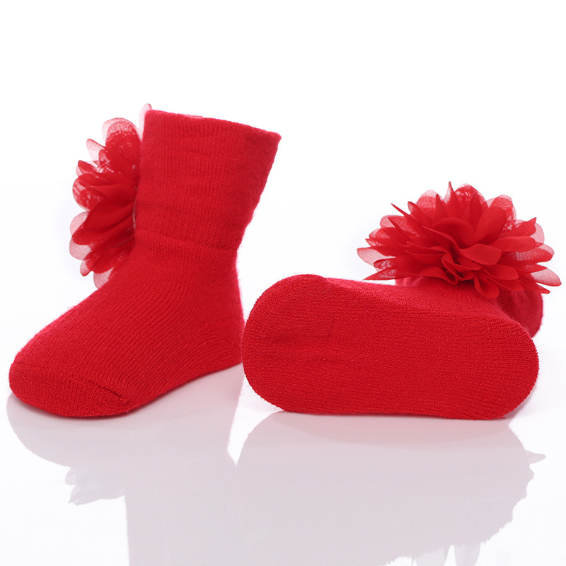 Solid Rosette Socks - image 7