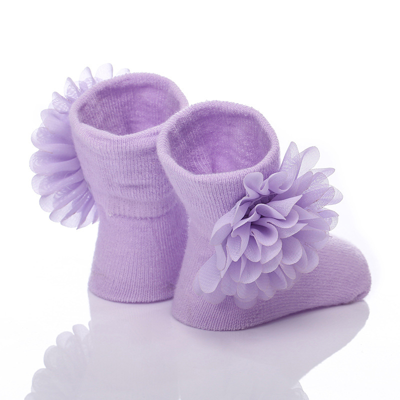 Solid Rosette Socks - image 11