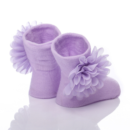 Solid Rosette Socks - image 11