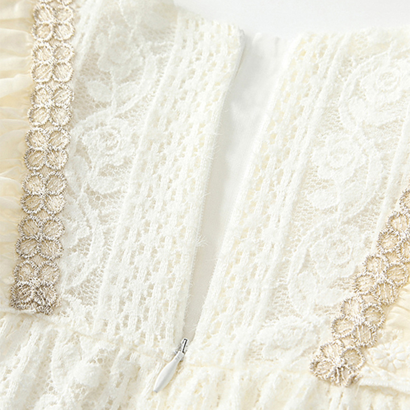 [Archive Sale] Nylon Folds Lace Edge Bow Long Sleeve Regular Bodysuit - image 14