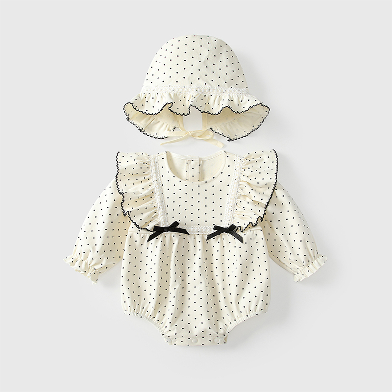 [Archive Sale] Cotton Folds Bow Long Sleeve Regular Bodysuit - image 7