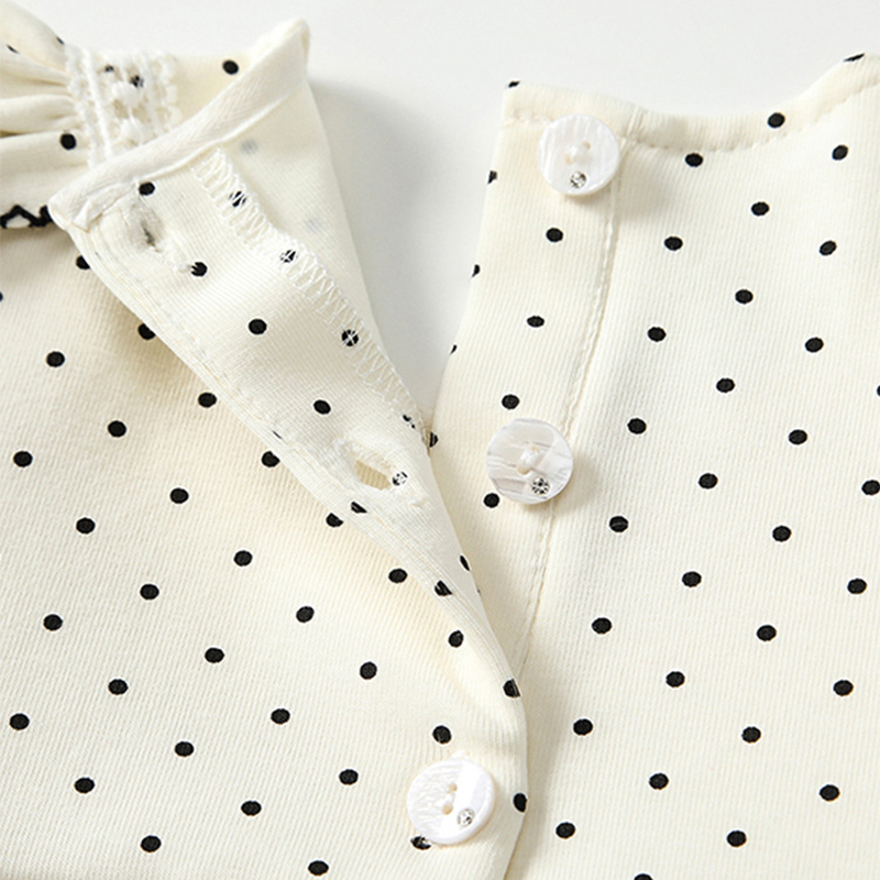 [Archive Sale] Cotton Folds Bow Long Sleeve Regular Bodysuit - image 14