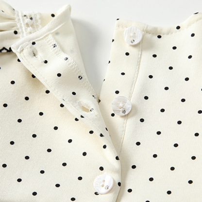 [Archive Sale] Cotton Folds Bow Long Sleeve Regular Bodysuit - image 14