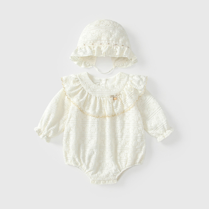 [Archive Sale] Nylon Folds Lace Edge Bow Long Sleeve Regular Bodysuit - image 2