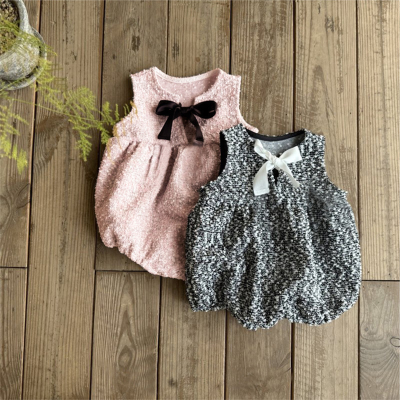 [Archive Sale] Tweed Bow Sleeveless Regular Bodysuit - image 10
