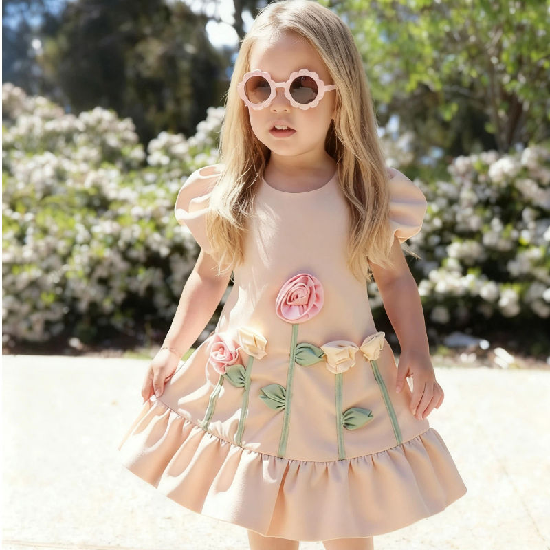 Air Layer Three-dimensional Decoration Short Sleeves Midi Dresses - image 11