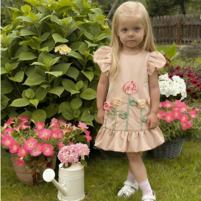 Air Layer Three-dimensional Decoration Short Sleeves Midi Dresses - image 12