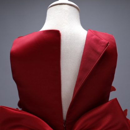 Mesh Bow Rosette Short Sleeve Mid-long Dresses - image 18