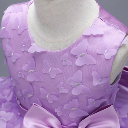 Mesh Bow Rosette Short Sleeve Mid-long Dresses - image 41