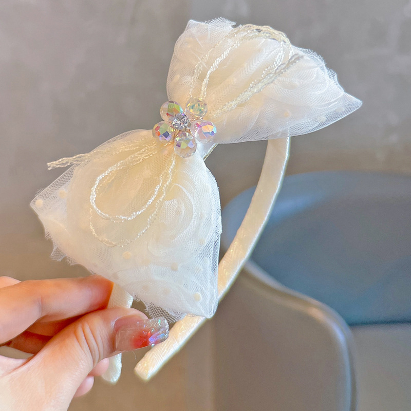 Solid With Bow Hair Accessories - Beige - Colorful Flower Style - image 3