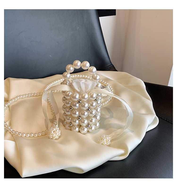 Solid With Pearls Bags - Silver - image 3