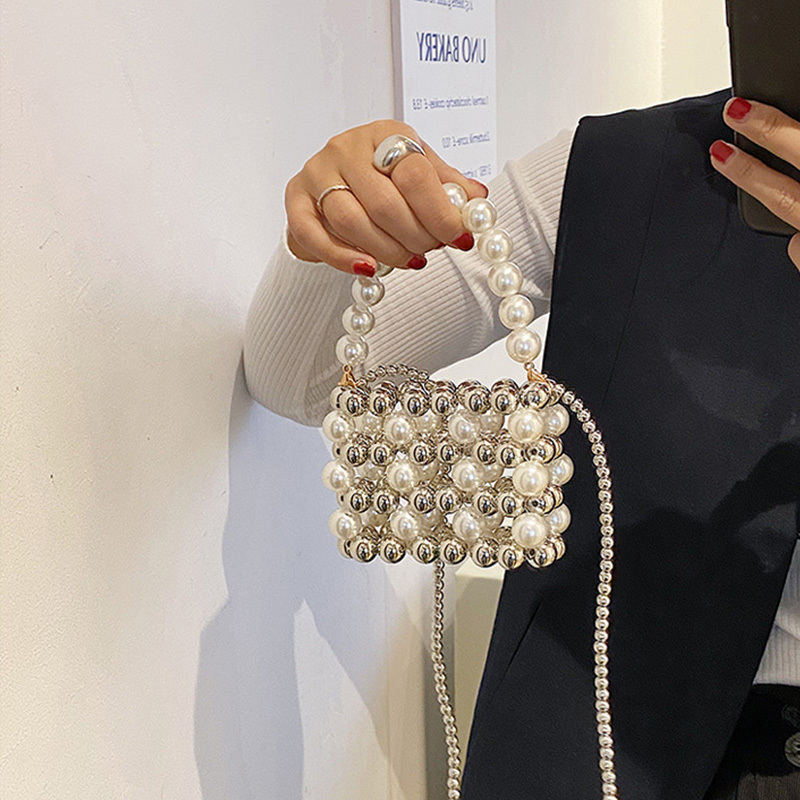 Solid With Pearls Bags - image 5