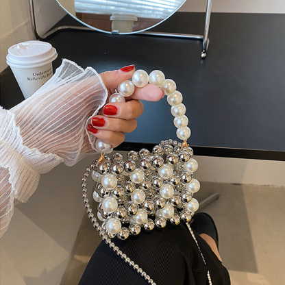 Solid With Pearls Bags - image 2