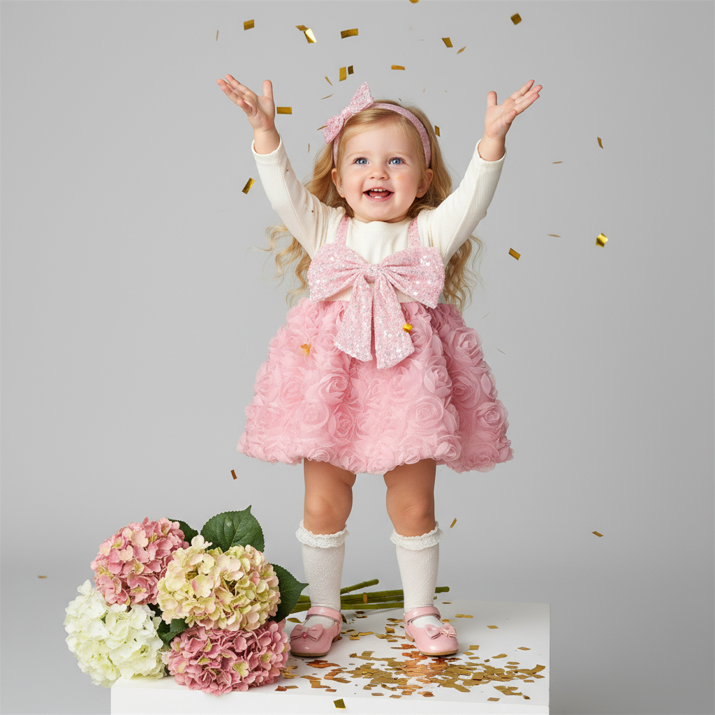 [Archive Sale] Chemical Fiber Blend Bow Long Sleeve Midi Dresses - image 2