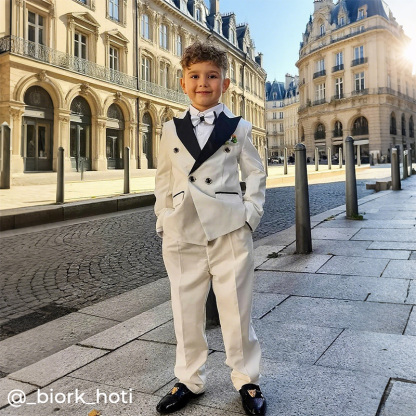 Cotton-blend  Long Sleeve 5-piece Formal Suit - image 6