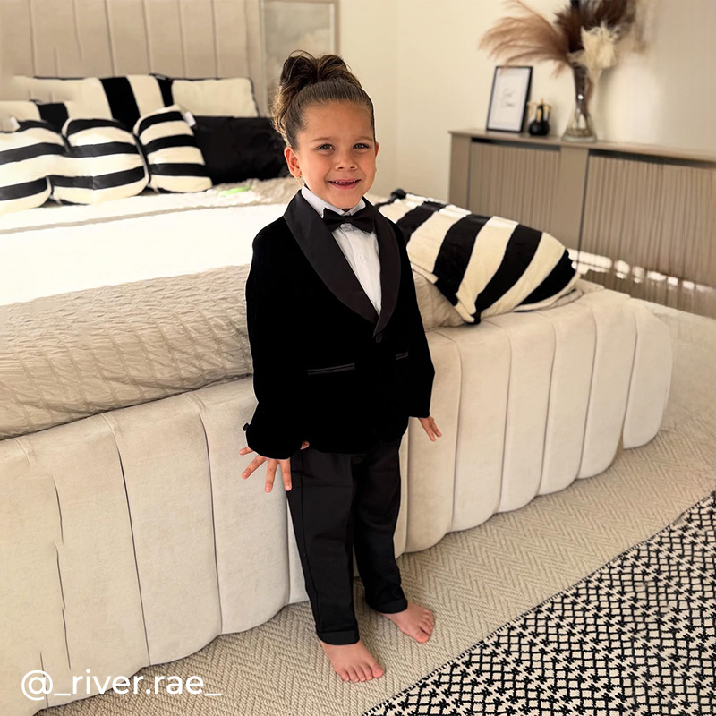 Velvet Button Pocket Stitching Long Sleeve Regular 4-piece Formal Suit - image 13