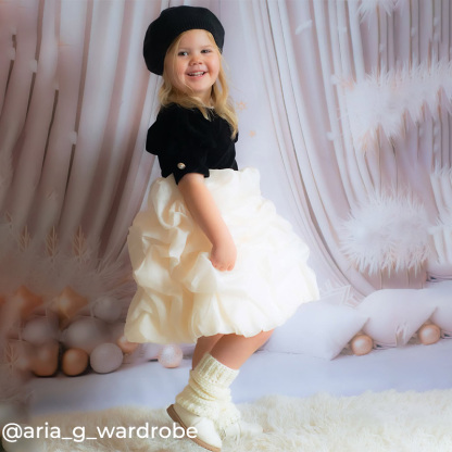 Velvet Folds Short Sleeve Mid-long Dresses - image 17