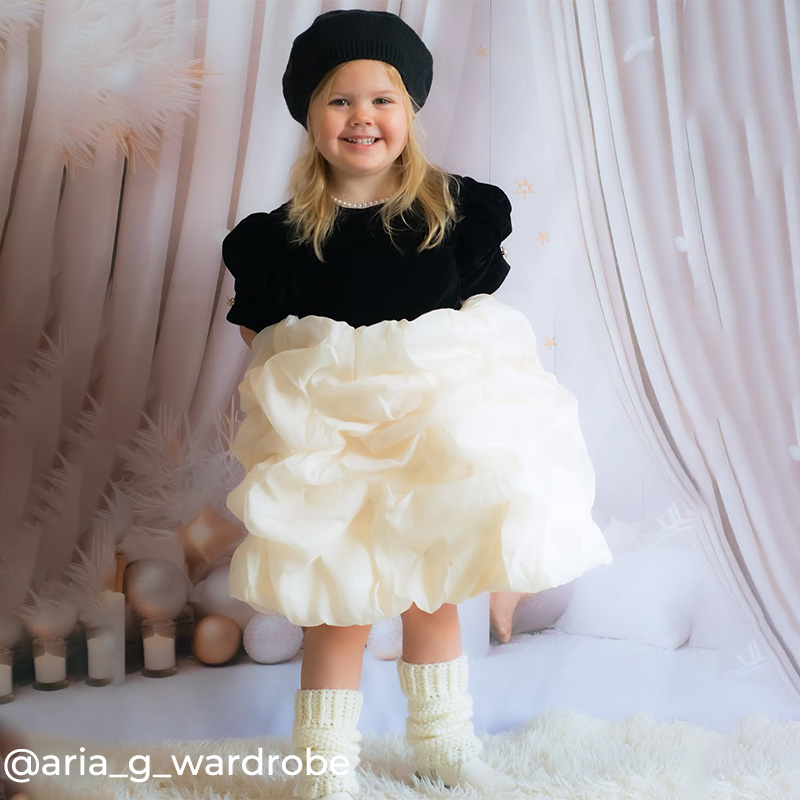 Velvet Folds Short Sleeve Mid-long Dresses - image 16