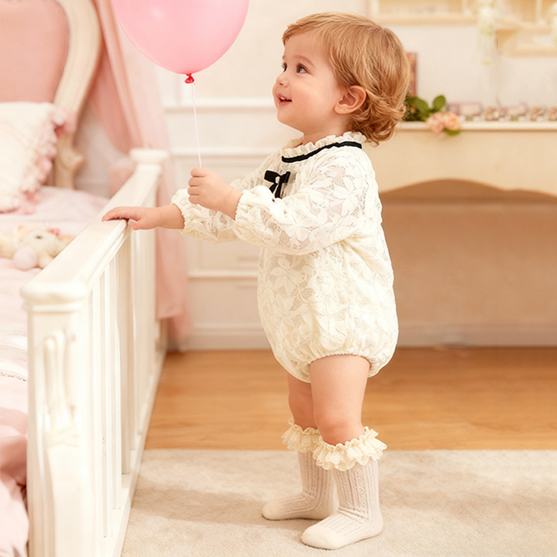 [Archive Sale] Lace Bow Long Sleeve Regular Bodysuit - image 3