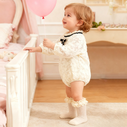 [Archive Sale] Lace Bow Long Sleeve Regular Bodysuit - image 3