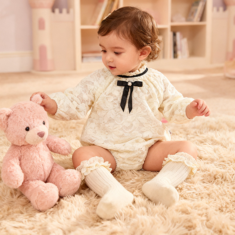 Lace Bow Long Sleeve Regular Bodysuit - image 6