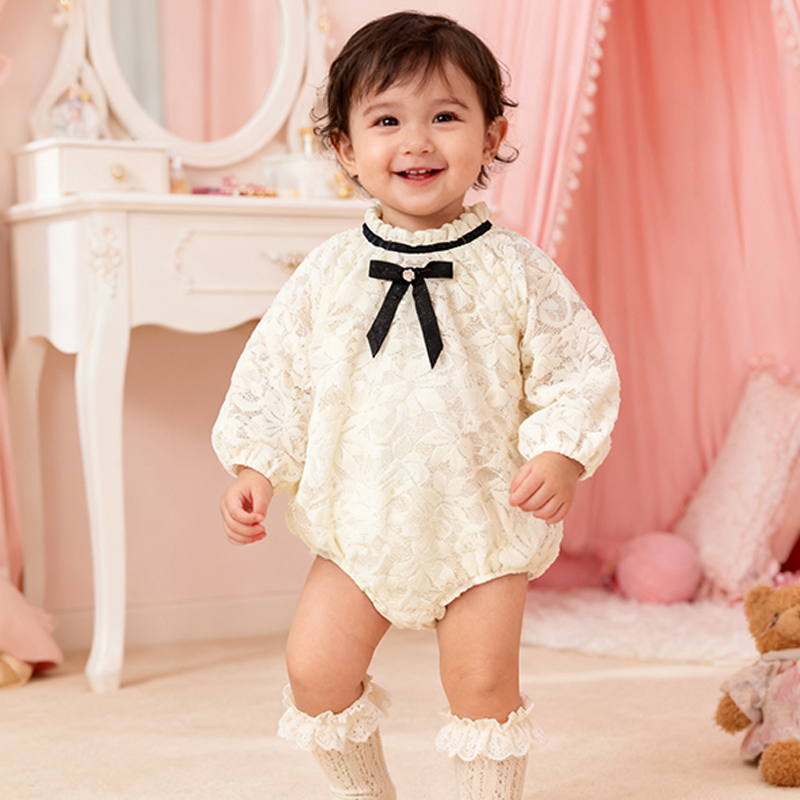 Lace Bow Long Sleeve Regular Bodysuit - image 4