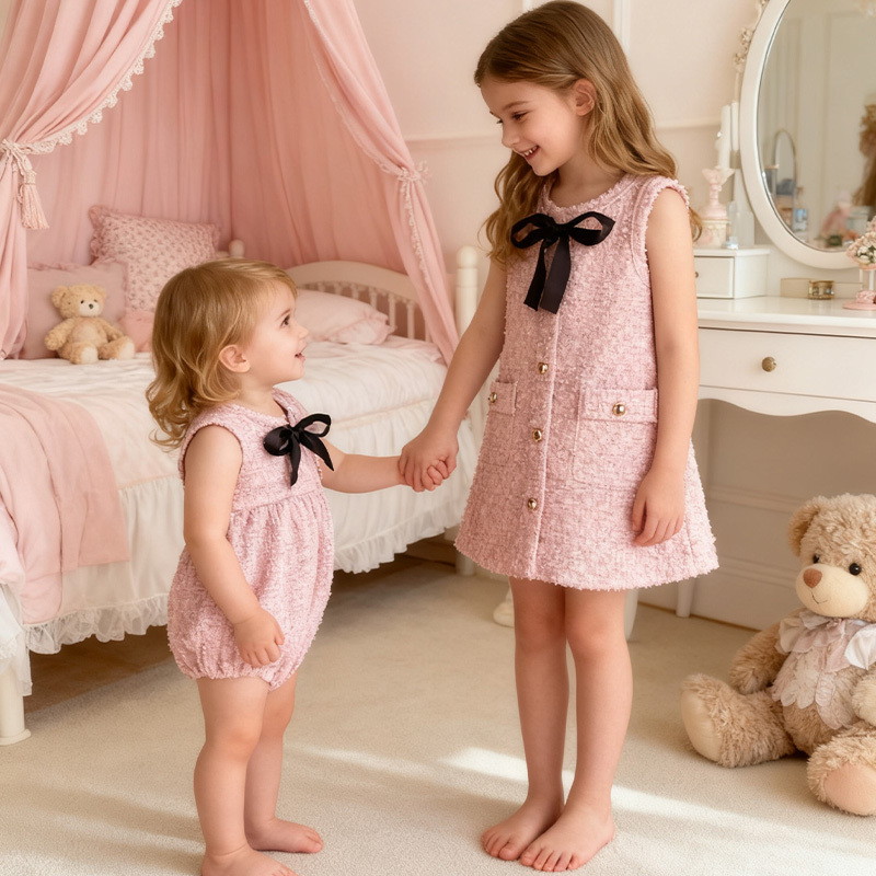 [Archive Sale] Tweed Bow Sleeveless Regular Bodysuit - image 2