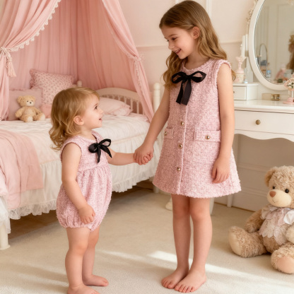 [Archive Sale] Tweed Bow Sleeveless Regular Bodysuit - image 2