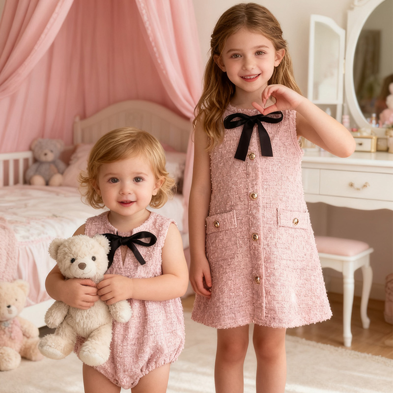 [Archive Sale] Tweed Bow Sleeveless Regular Bodysuit - image 3