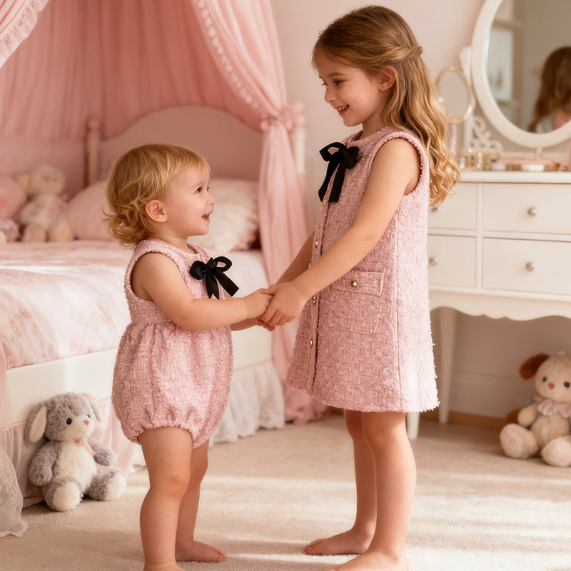 [Archive Sale] Tweed Bow Sleeveless Regular Bodysuit - image 4