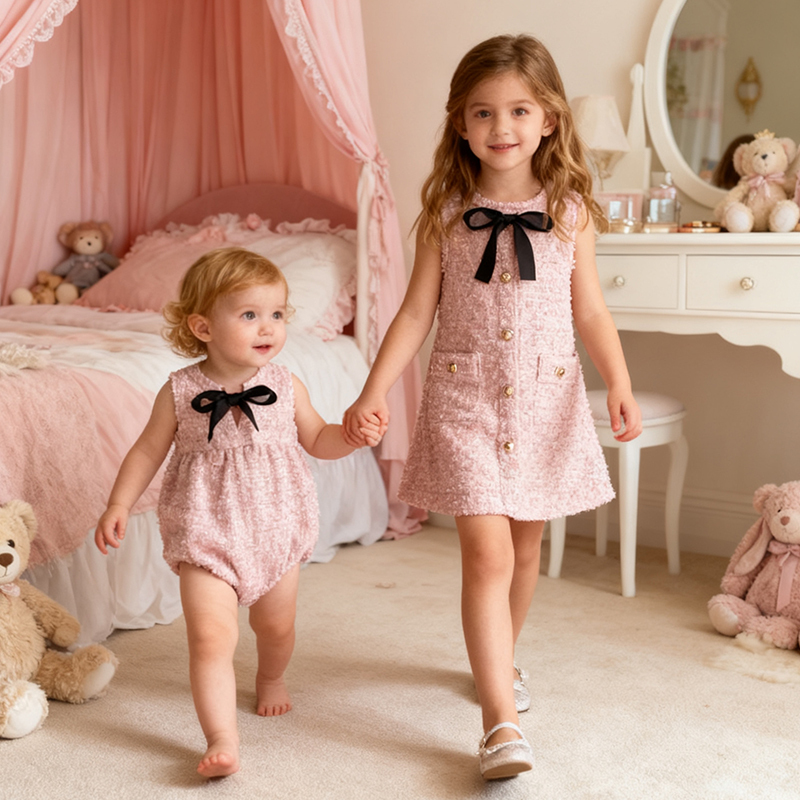 [Archive Sale] Tweed Bow Sleeveless Regular Bodysuit - image 6